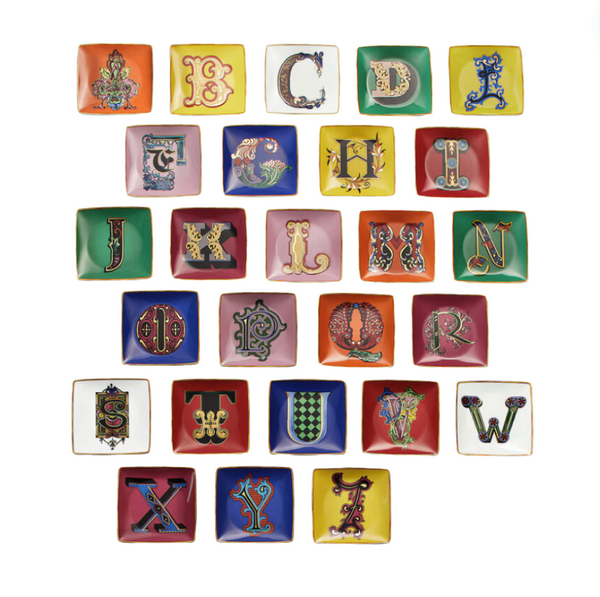 ヴェルサーチ菓子皿￼ Versace Alphabet Canape plates – Mary Mahoney